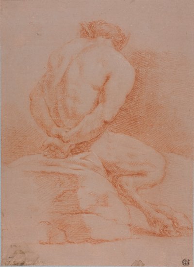 Satyr (bakifrån) av Giulio Carpioni