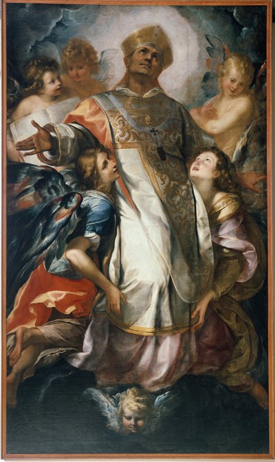 St Charles Borromeo in Glory (olja på duk av Giulio Cesare Procaccini