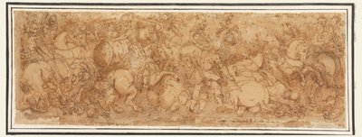 Slagscen av Giulio Romano