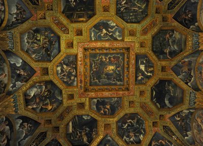 Freskdetalj från Chamber of Amor and Psyche, 1526-1534 av Giulio Romano