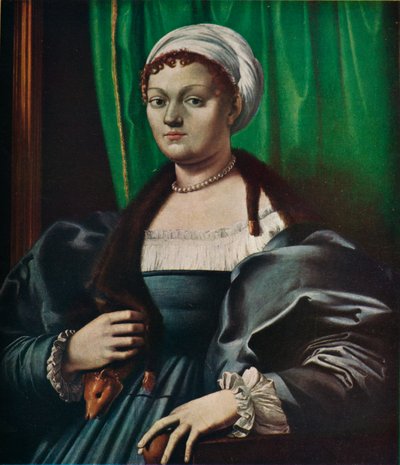 Porträtt av en dam, 1500-talet av Giulio Romano