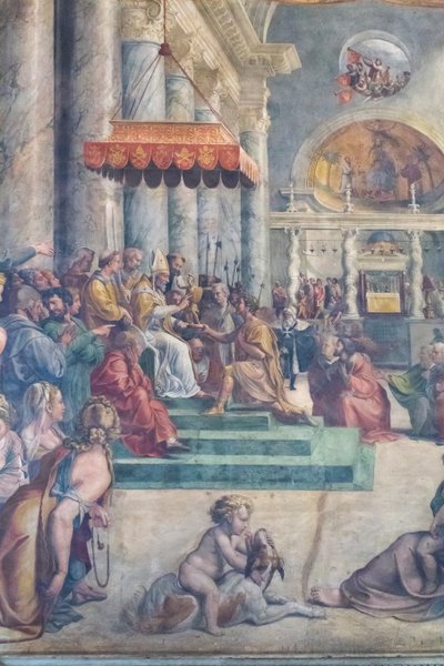 Donationen av Rom, detalj av Giulio Romano
