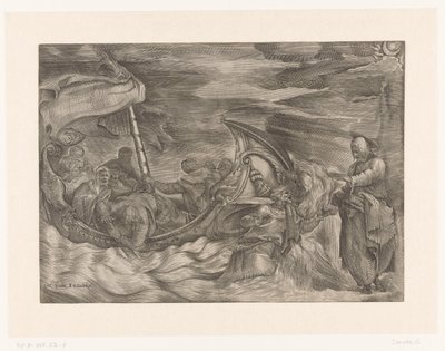 Kristus går på vattnet av Giulio Sanuto (attributed to)