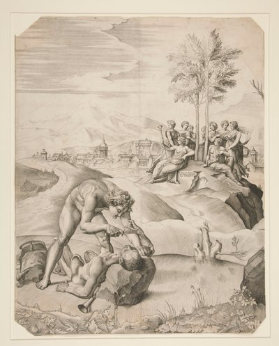 Flätning av Marsyas av Giulio Sanuto