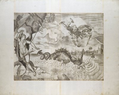 Perseus och Andromeda av Giulio Sanuto