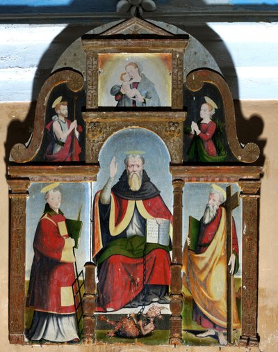 Triptyk av Sankt Bernhard, ca 1578 (målning) av Giulio de Rossi