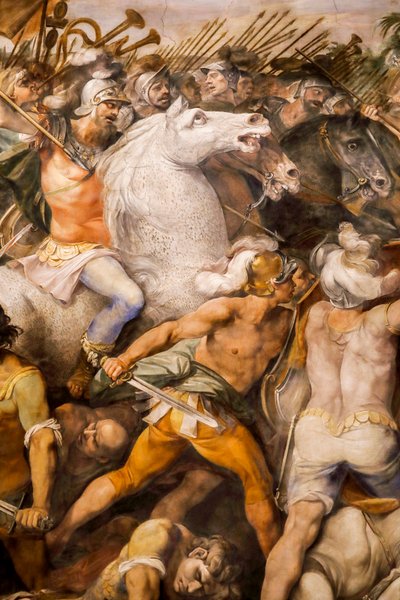 Strid mellan Horatii och Curiatii (detalj) av Giuseppe (1568 1640) Cesari