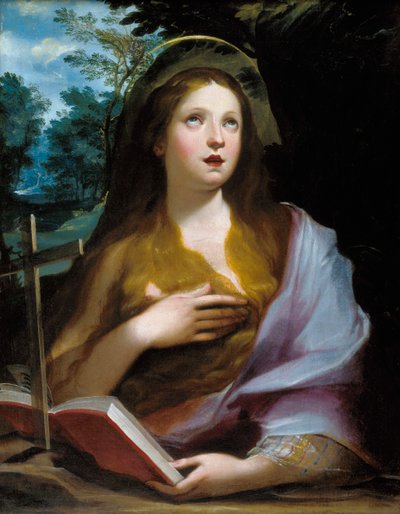 Ångerfulla Magdalen. Målning av målning av Giuseppe Cesari känd som Il Cavaliere d
