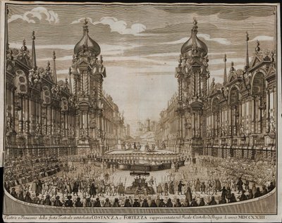 Opera Konstanz och fästning i Pragborgen den 28 augusti av Giuseppe Bibiena