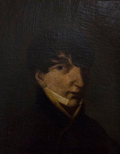 Självporträtt, tillskrivet Giuseppe Stuard (olja på duk) av Giuseppe (attr. to) Stuard