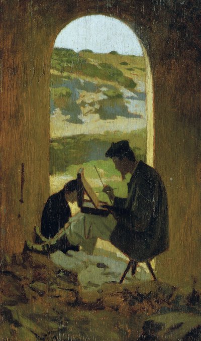 Målaren Stanislao Pointeau, ca 1863 (olja på pannå) av Giuseppe Abbati