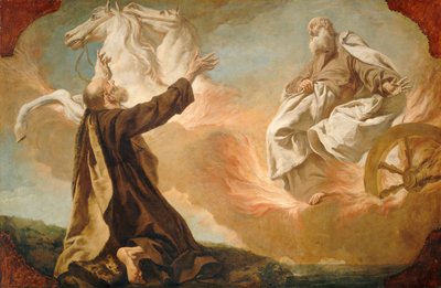 Elia upptagen i en eldvagn, ca. 17401755. av Giuseppe Angeli