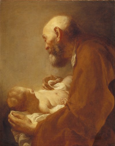 Sankt Simon med Kristusbarnet, 1700-talet. av Giuseppe Angeli