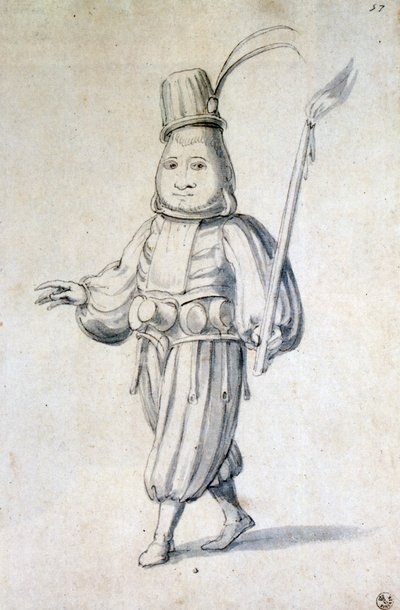 Design för en kostym för en kock, 1500-talet av Giuseppe Arcimboldi