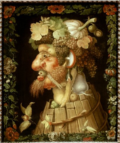 Höstmålning av Giuseppe Arcimboldo (1527-1593) 1500-talets sön. 0,76x0,63 m - Höst. Målning av Giuseppe Arcimboldo (1527-1593) av Giuseppe Arcimboldo