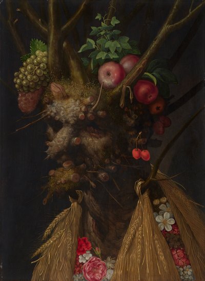 Fyra årstider i ett huvud av Giuseppe Arcimboldo