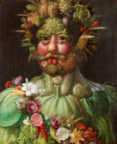 Italienska: Kejsar Rudolf II som Vertumnus.  Rudolf II av Habsburg som Vertumnus av Giuseppe Arcimboldo