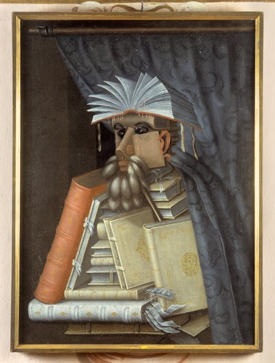 Porträtt, karikatyr av Giuseppe Arcimboldo