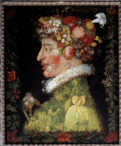Spring (från en serie som skildrar de fyra årstiderna) av Giuseppe Arcimboldo