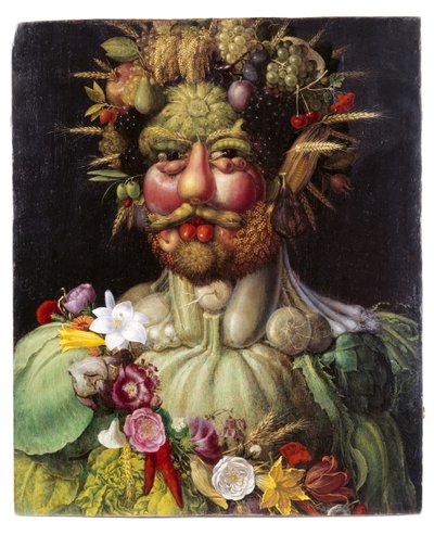 Vertumnuslabel QS:Lsv,"Porträtt, allegori" av Giuseppe Arcimboldo