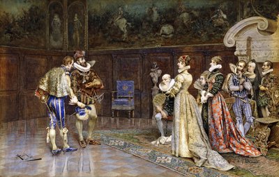 En presentation av Henri IV av Frankrike vid Marguerite Valois hov av Giuseppe Aureli