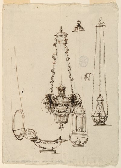 Altarlampor, rökelsekar, rökelsebåt av Giuseppe Barberi