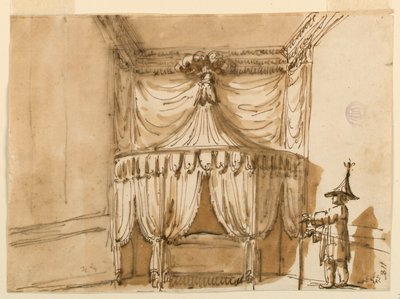 Sängalkov med figur av Giuseppe Barberi