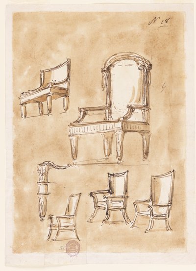 Design för stolar av Giuseppe Barberi