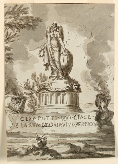Gravmonument för Melchiore Cesarotti, professor i Padua av Giuseppe Barberi