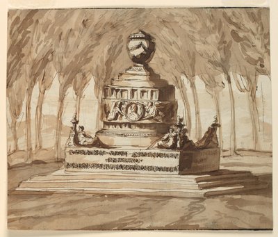 Gravmonument för poeten Pietro Chiari av Giuseppe Barberi