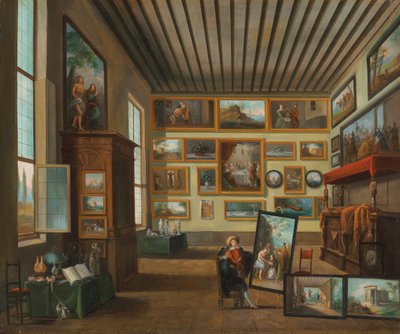 Ett samlarskåp. av Giuseppe Bernardino Bison