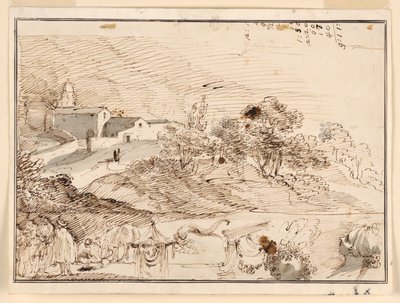 Ark med skisser av Giuseppe Bernardino Bison