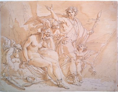 Bacchus och Ariadne, 1780-talet. av Giuseppe Cades