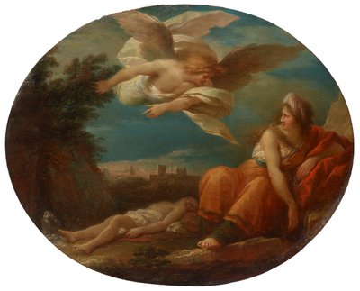 Hagar och ängeln i öknen vid Beersheba av Giuseppe Cades