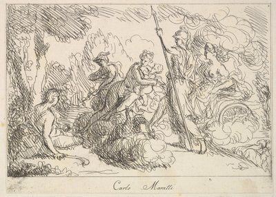 Gudar och gudinnor i ett landskap, 1740-1802. av Giuseppe Canale