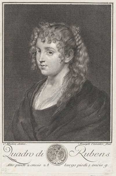 Porträtt av en ung kvinna, ca. 1745-76. av Giuseppe Canale