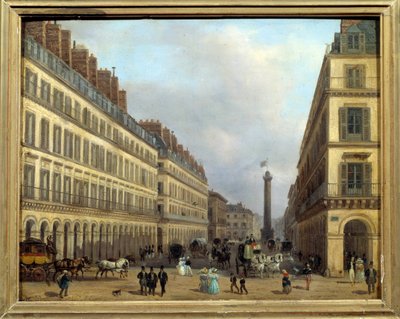 Rue Castiglione i Paris 1829. Målning av Giuseppe Canella (1788-1847) av Giuseppe Canella