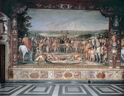 Strid mellan Horatii och Curiatii av Giuseppe Cesari
