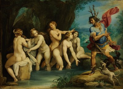 Diana och Actaeon av Giuseppe Cesari