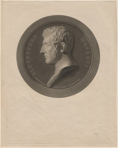 Alessandro Manzoni av Giuseppe Cornienti, after Gaetano Monti