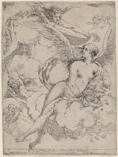 Flora och Merkurius av Giuseppe Diamantini