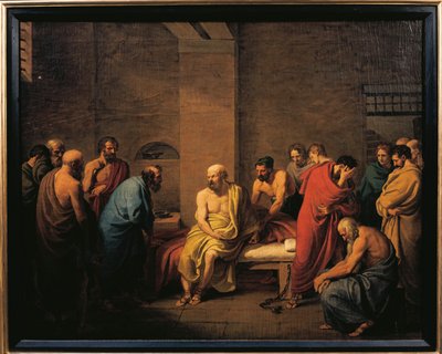 Italien, Cremona, Sokrates död av Giuseppe Diotti