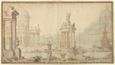 Scenografi: Architectural Fantasy av Giuseppe Galli Bibiena