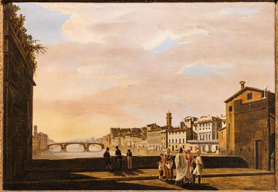 Utsikt från Ponte Vecchio av Giuseppe Gherardi