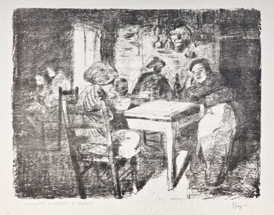 Vid bordet, ca 1907 (litho) av Giuseppe Graziosi