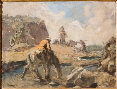 Forden (olja på plywood) av Giuseppe Graziosi