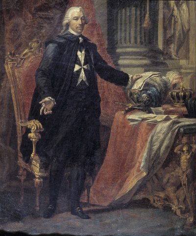 Porträtt av M. de Rohan av Giuseppe Grech (1755 - 1787). 14 x 11 cm. av Giuseppe Grech