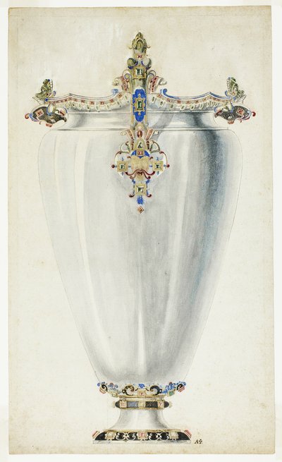 Monumental juvelsmyckad vas av Giuseppe Grisoni