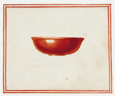 Rött tefat av Giuseppe Grisoni