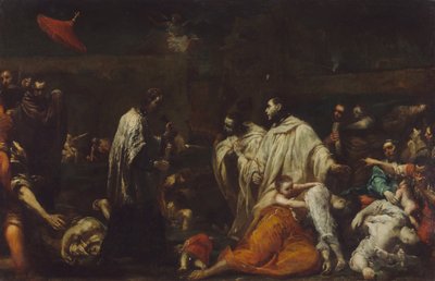 Bernard Tolomei och pesten i Siena av Giuseppe Maria Crespi